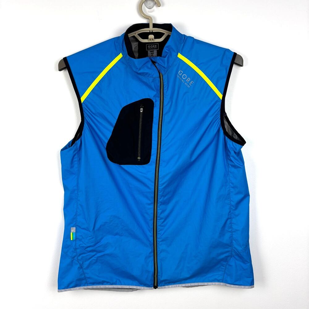 GORE Running Wear Windstopper Active Shell Vest Blue XL zip pockets